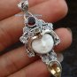 Silver & Mixed Gem Goddess Pendant GDP-1036-PS