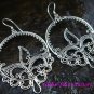Sterling Silver Filigree Bali Earrings w/ Beads & Tribal Pattern SE-192-KT