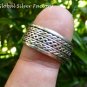 Silver Twisted Rope Design Unisex Spinner Ring SR-204-KA