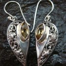 925 Sterling Silver Bali Citrine Designer Earrings ER-589-KT