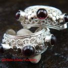 Gorgeous 925 Silver Bali Design Garnet Earrings ER-595-NY