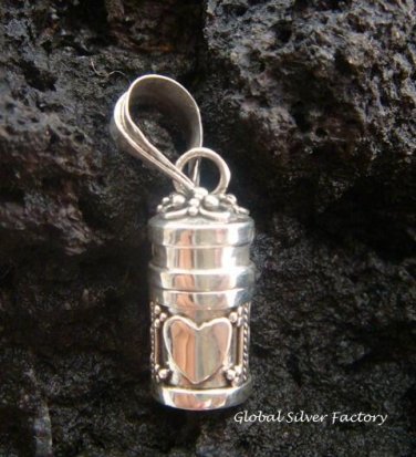 925 Silver Heart Design Perfume Pendant PP-155-KT