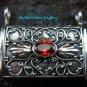 Handcrafted 925 Silver Bali Locket Pendant w/Garnet LP-190-KT