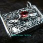Handcrafted 925 Silver Bali Locket Pendant w/Garnet LP-190-KT