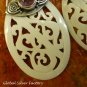 Silver and Tourmaline Filigree Bone Earrings ER-766-KT