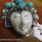 Sterling Silver and Turquoise Goddess Pendant GDP-1284-KT