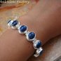 Nine Lapis Lazuli Adjustable Tennis Bracelet in 925 Silver SBB-419-KT