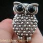 Sterling Silver Owl with Black Onyx Ring  RI-445-PS