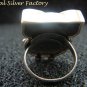 Sterling Silver Owl with Black Onyx Ring  RI-445-PS