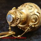 Sterling Silver & 22kt Gold Plated Cremation/Perfume Pendant w/Gem GPP-105-KT