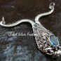Stunning Sterling Silver & Blue Topaz Dragon Pendant + Free Silver Chain SP-674-KA