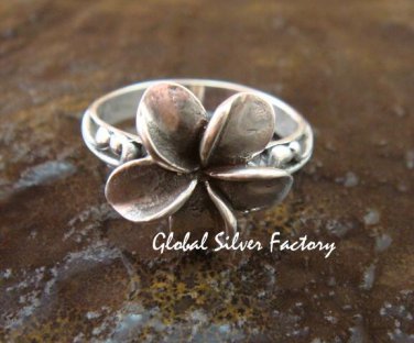 Sterling Silver Tropical Frangipani/ Plumeria Ring SR-155-KT