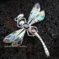 925 Silver Garnet & Paua Shell Dragonfly Pendant BC-132-KT
