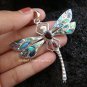 925 Silver Garnet & Paua Shell Dragonfly Pendant BC-132-KT