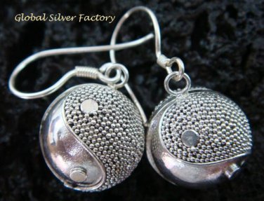 925 Silver & Ying Yang Chime Ball Earrings CBE-138-KT