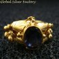 Flower Leaf Amethyst Gold Plated Ring GPR-133-NY