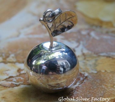 Sterling Silver 21mm Apple Chime Ball Pendant CH-365-KT