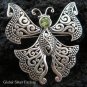 925 Silver Peridot Butterfly Brooch BC-118-KT