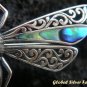 925 Silver Dragonfly Shell & Turquoise Brooch BC-111-PS
