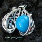 Silver Blue Teardrop Harmony Ball Pendant HB-320-KT