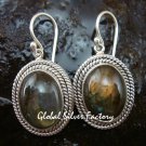 Labradorite Earrings w Braided Sterling Silver Design ER-665-KT