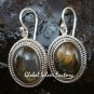 Labradorite Earrings w Braided Sterling Silver Design ER-665-KT