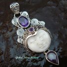 Silver & Amethyst Goddess Pendant GDP-1053-PS