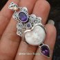 Silver & Amethyst Goddess Pendant GDP-1053-PS