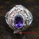925 Silver Amethyst Poison Ring LR-605-KT