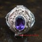 925 Silver Amethyst Poison Ring LR-605-KT