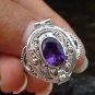 925 Silver Amethyst Poison Ring LR-605-KT