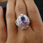 925 Silver Amethyst Poison Ring LR-605-KT