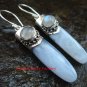 Sterling Silver Chalcedony Dangle Earring w/Gem ER-626-KT