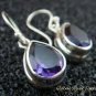 Sterling Silver Teardrop Amethyst Earrings ER-685-KT