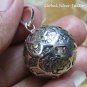 Sterling Silver Asteroid Surface Chime Ball Pendant CH-363-KT