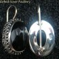 Large 925 Silver & Black Onyx Earrings ER-694-KT