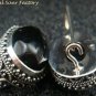 Large 925 Silver & Black Onyx Earrings ER-694-KT