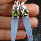 Sterling Silver Chalcedony Dangle Earring w/Gem ER-630-KT