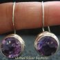 Sterling Silver & 10mm Amethyst Bali Earrings ER-714-PS