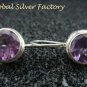 Sterling Silver & 10mm Amethyst Bali Earrings ER-714-PS