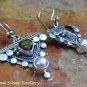 Silver Pearl and Garnet Earrings ER-789-NY
