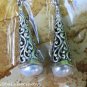 Sterling Silver and Pearl Dangle Earrings ER-790-KA