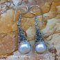 Sterling Silver and Pearl Dangle Earrings ER-790-KA