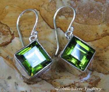 Sterling Silver and Peridot Gemstone Earrings ER-792-KT