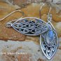 Silver and Rainbow Moonstone Gemstone Earrings ER-794-KT