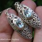 Sterling Silver and Blue Topaz Filigree Earrings ER-799-KT