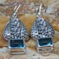 Sterling Silver and Blue Topaz Gemstone Earrings ER-803-KT