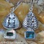 Sterling Silver and Blue Topaz Gemstone Earrings ER-803-KT