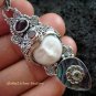 925 Silver Paua Shell & Mix Gem Goddess Pendant GDP-1006-PS
