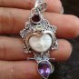 Silver & Mixed Gem Goddess Pendant GDP-1035-PS